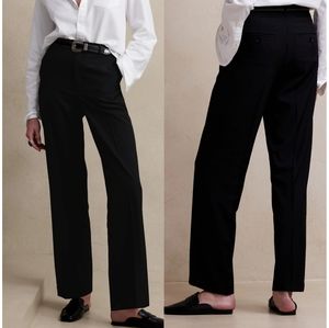 J.Crew Cafe Touser Black Stretch Wide Leg Pants Women’s Size 8